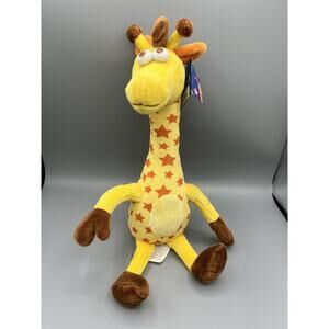 NEW Toys R Us GEOFFREY The Giraffe 17" Plush Mascot Yellow Stars